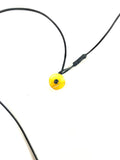 Amber Nugget Large Leather Chord Drop Necklace