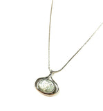 SS Roman Glass Oval Teardrop Necklace