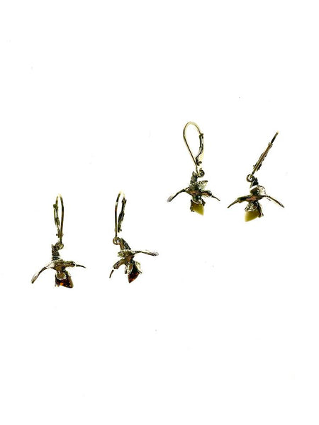 SS Butterscotch Amber Chameleon Necklace