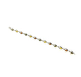 SS Amber Multicolor Pear Bezel Bracelet