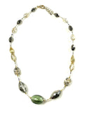 NPG Art Glass Oval Beaded Necklace