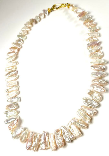 22K Stick Pearl Necklace