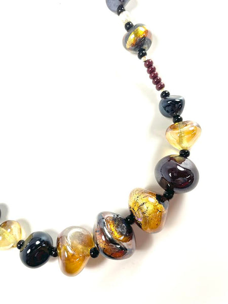 NPG Art Glass Bead Necklace