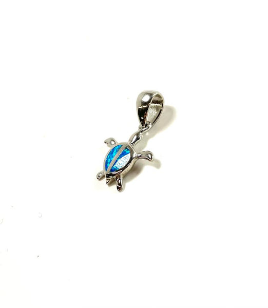 SS Created Opal Turtle Pendant