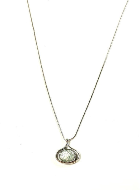 SS CZ V Nine Row Necklace