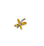 SS Amber Butterfly Pendant