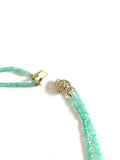 14K Emerald Two Strand Beaded Necklace