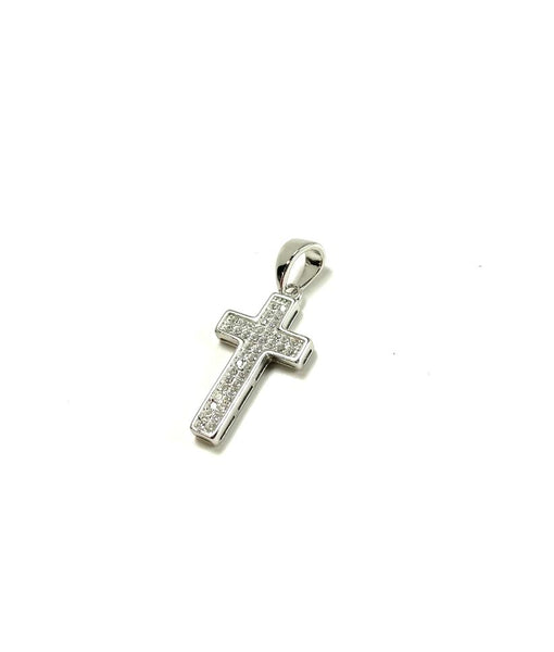SS CZ Cross Pendant