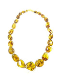 Amber Graduated Bead Necklace with Fossilized Insect