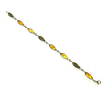 SS Amber Multicolor Link Bracelet