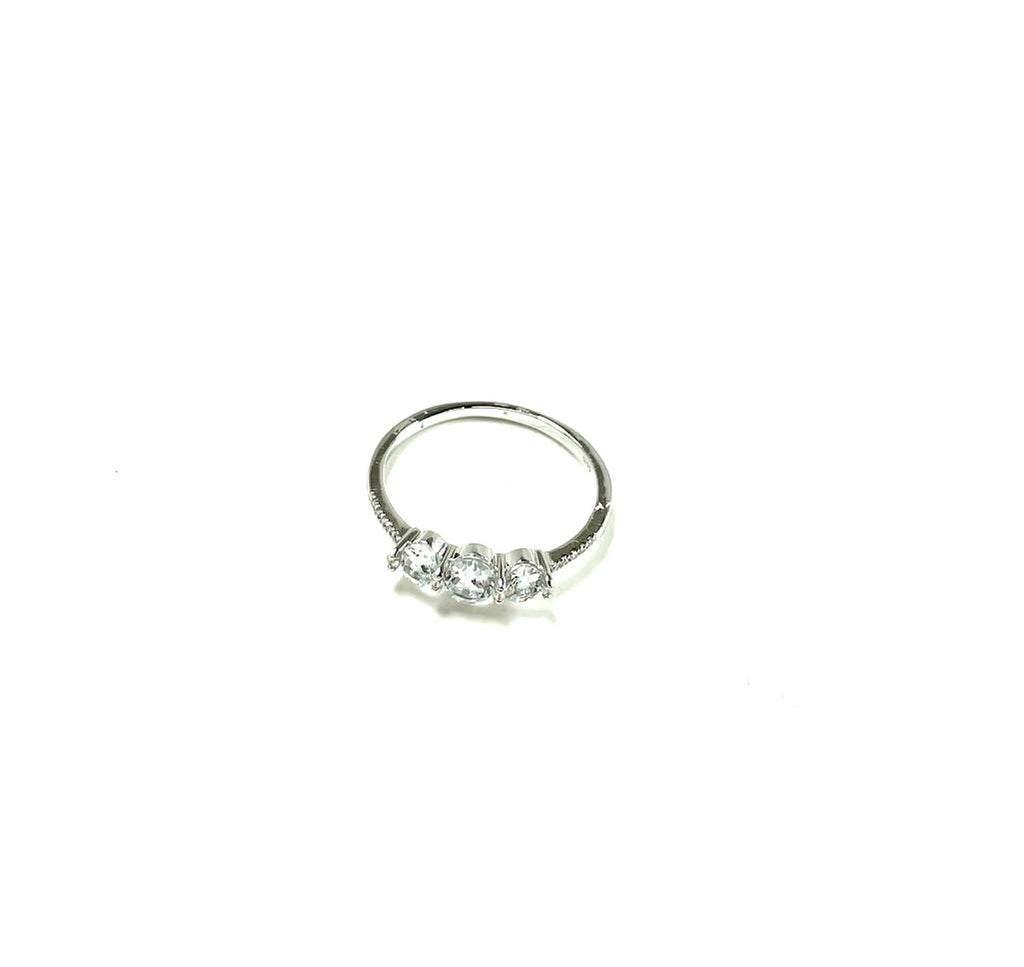 14KW Aquamarine Ovals Ring - Size 7