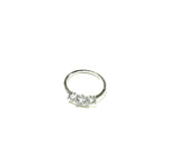 14KW Aquamarine Ovals Ring - Size 7