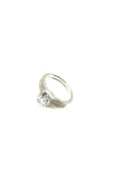 SS CZ 8mm Round Two Row Ring Size 6, 7, 8, 9