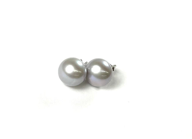 SS Fresh Water Pearl Gray 11mm Studs
