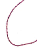 SS Amethyst Faceted Bead Adjustable Necklace