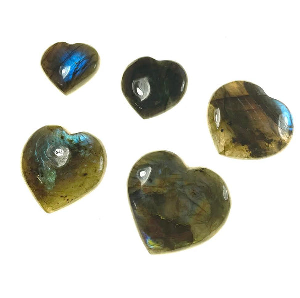 Labradorite Heart - Multiple Sizes