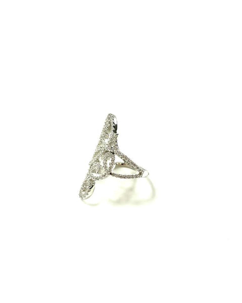 SS CZ Swirl Ring Size 6,8