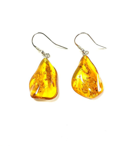 SS Amber Moon and Star Dangle Earrings