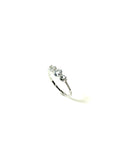 14KW Aquamarine Ovals Ring - Size 7