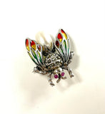 SS Pearl Enamel Bee Pin/Pendant