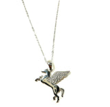 SS CZ Pegasus Necklace