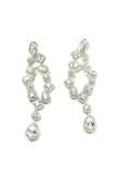 SS CZ Multi-Shape Two Row Dangle Earrings