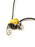 SS Butterscotch Amber Chameleon Necklace