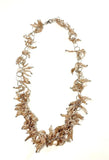 SS Bronze and Pearl Woven Necklace