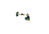 SS Created Opal Multicolor Heart Studs