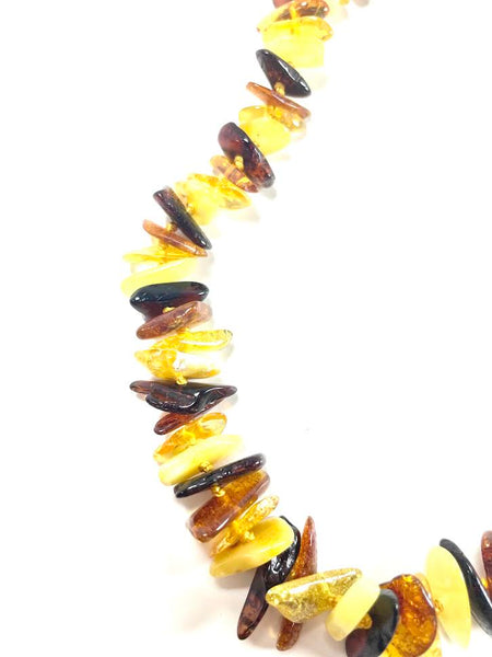 Amber Chip Bead Necklace