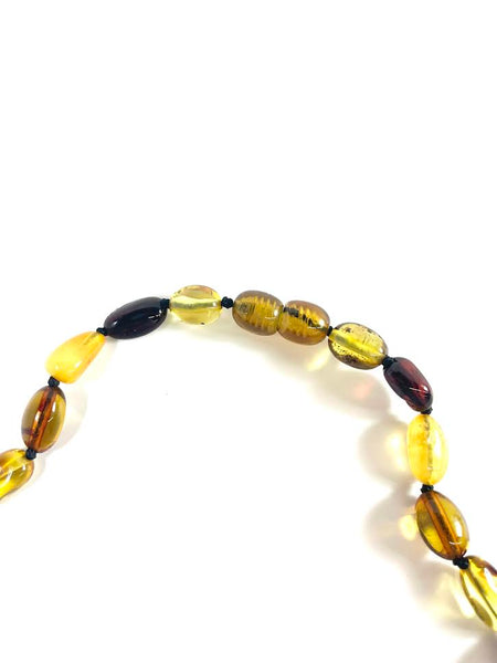 Amber Three Tone Beaded Necklace