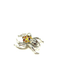 SS Amber Multicolor Spider Pin/Pendant