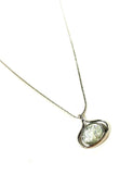 SS Roman Glass Oval Teardrop Necklace