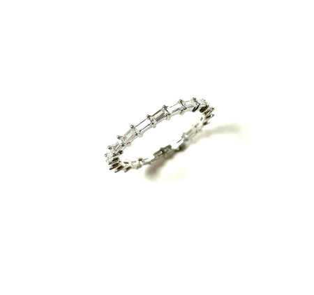 SS CZ Asymmetrical Curve Ring Size 8, 9