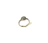 SS CZ Textured Ring Size 7