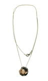 SS Circle Disc Long Necklace