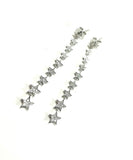 SS CZ Stars Dangle Earrings