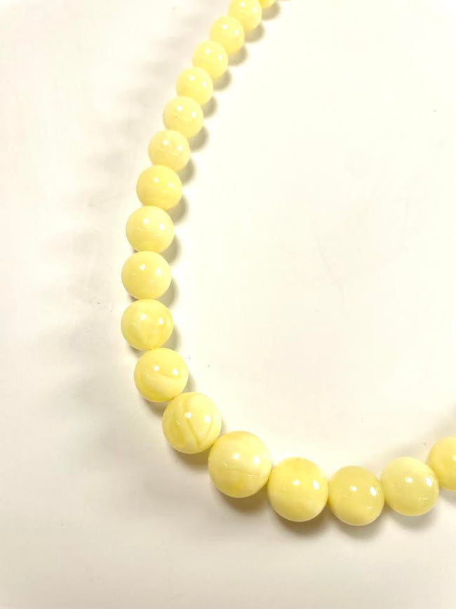 Butterscotch Amber Graduated Bead Necklace