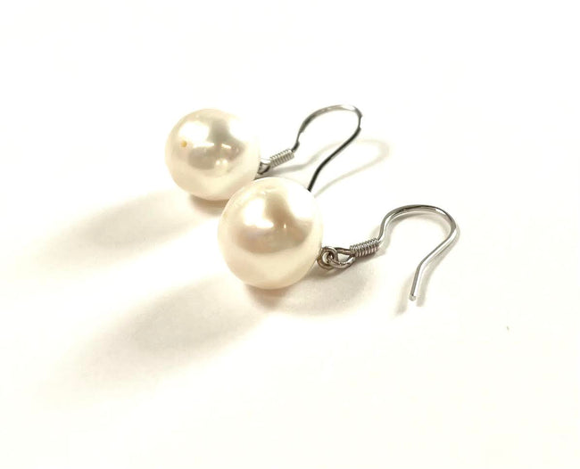 SS Pearl 1cm Dangle Earrings