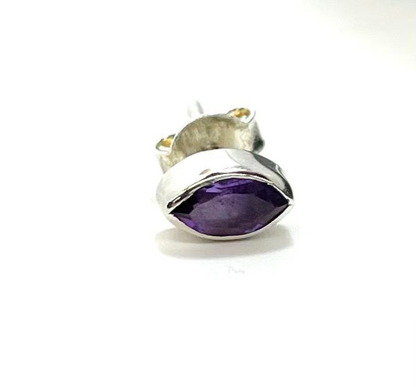 SS Amethyst Marquise Studs