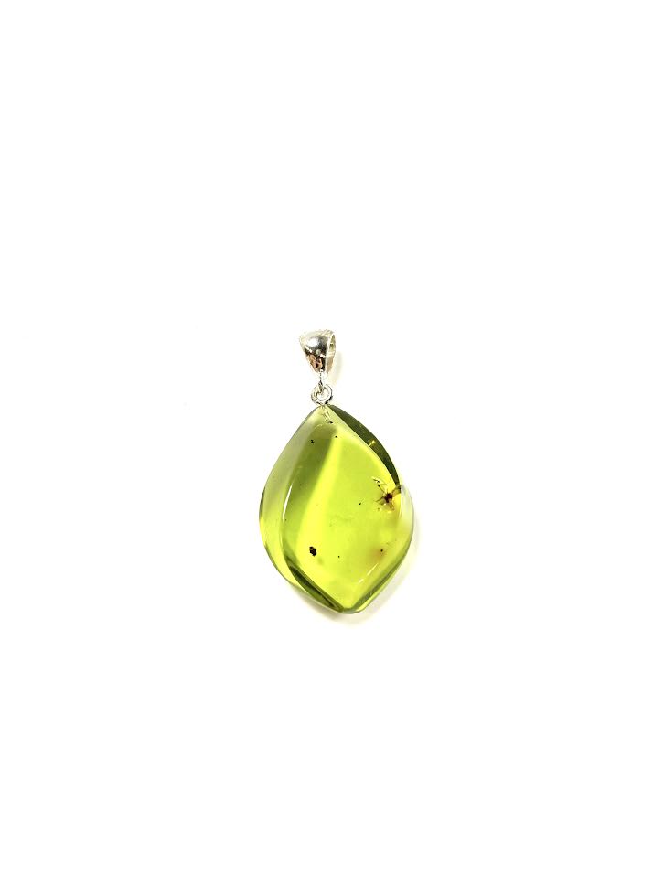 SS Caribbean Amber Pendant with Visible Insect