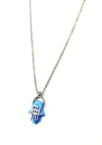 SS Created Opal Hamsa Necklace