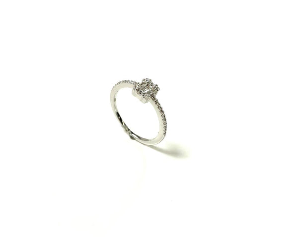 SS CZ Rectangle Ring Size 6,7