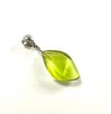 SS Caribbean Amber Curved Pendant