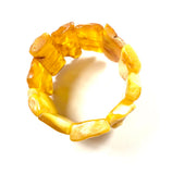 Butterscotch Amber Nugget Wide Bracelet