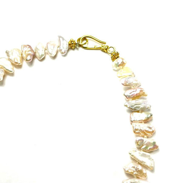 22K Stick Pearl Necklace