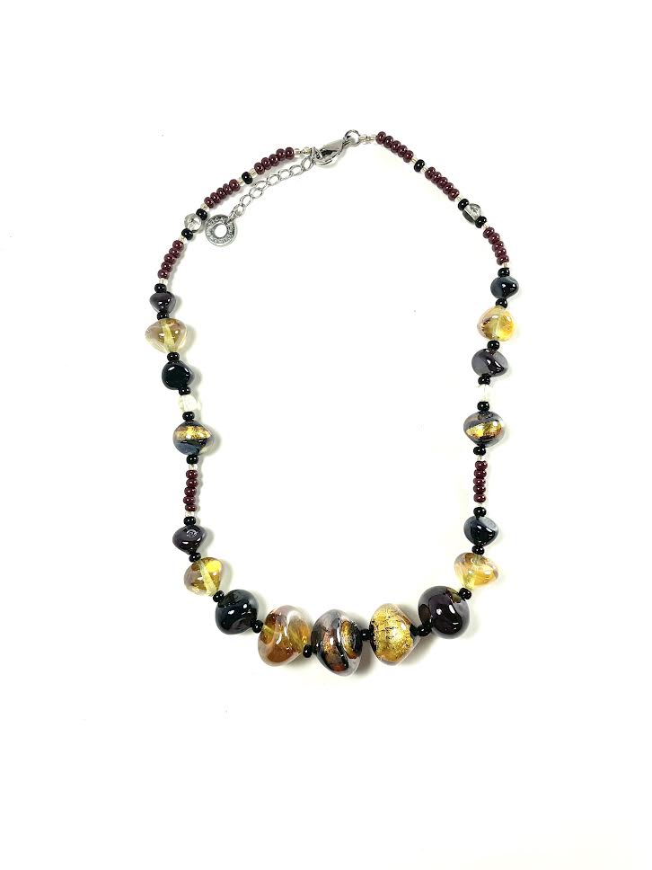 NPG Art Glass Bead Necklace