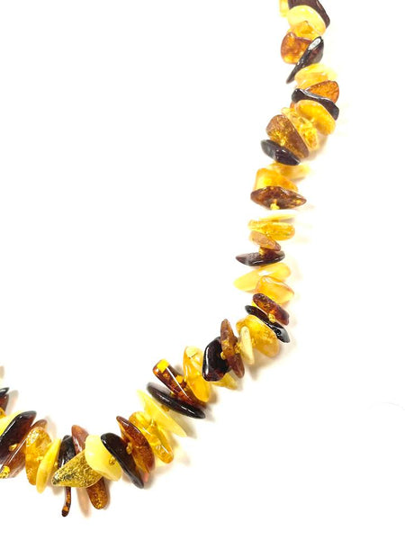 Amber Chip Bead Necklace