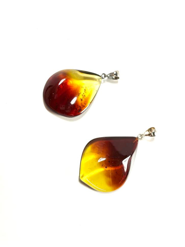 SS Amber Assorted Variegated Pendants