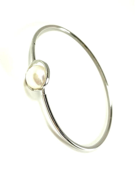 SS Pearl Bangle Bracelet